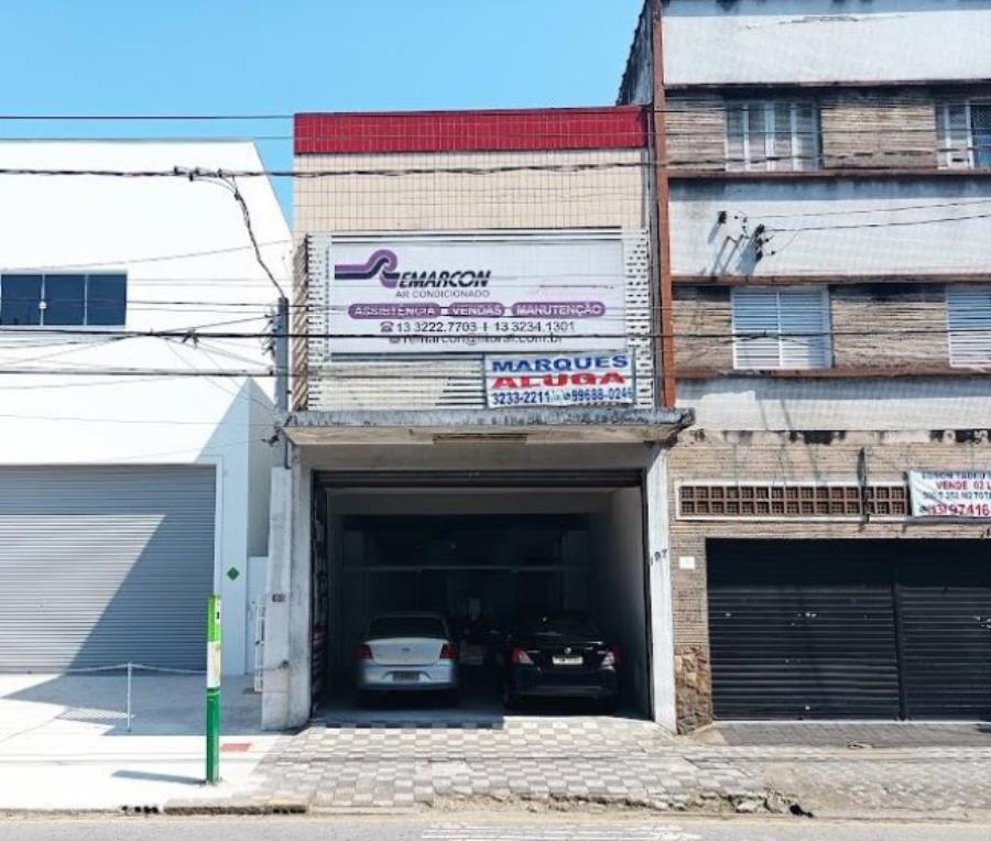 Prédio | Área de 242m² | Área Construída 461,65² | Comercial | 03 Pavimentos | 02 Vagas de Garagem | Salão com Portas Blindex | Depósito | Oficina | Segundo Pavimento | Salas Separadas | Solário Imóvel | Área de 242m² | Área Construída 46, localizado em Santos - SP