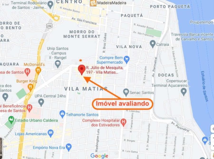 Prédio | Área de 242m² | Área Construída 461,65² | Comercial | 03 Pavimentos | 02 Vagas de Garagem | Salão com Portas Blindex | Depósito | Oficina | Segundo Pavimento | Salas Separadas | Solário Imóvel | Área de 242m² | Área Construída 46, localizado em Santos - SP
